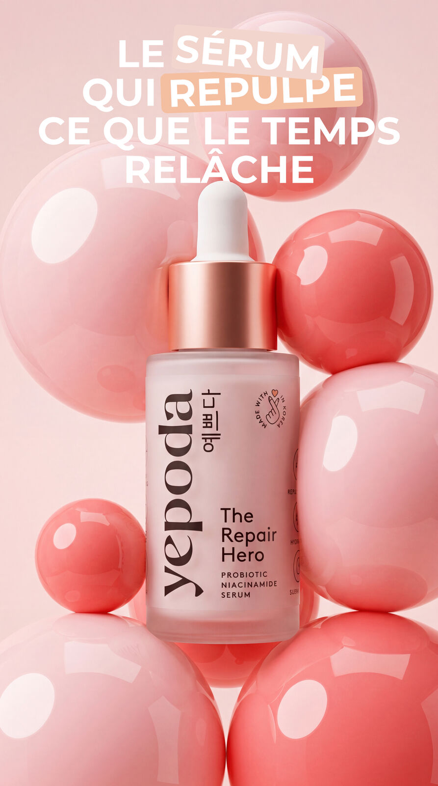 Yepoda — Repair Hero, benefit-led hook